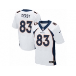 Men Nike Denver Broncos #83 A.J. Derby Elite White NFL Jersey