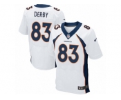 Men Nike Denver Broncos #83 A.J. Derby Elite White NFL Jersey