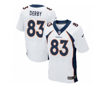 Men Nike Denver Broncos #83 A.J. Derby Elite White NFL Jersey