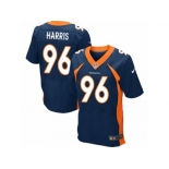 Men Nike Denver Broncos #96 Shelby Harris Elite Navy Blue Alternate NFL Jersey