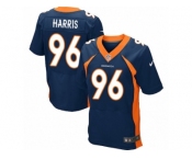 Men Nike Denver Broncos #96 Shelby Harris Elite Navy Blue Alternate NFL Jersey