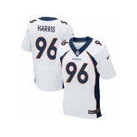 Men Nike Denver Broncos #96 Shelby Harris Elite White NFL Jersey