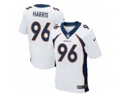 Men Nike Denver Broncos #96 Shelby Harris Elite White NFL Jersey