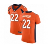 Men's Denver Broncos #22 Kareem Jackson Orange Team Color Vapor Untouchable Elite Player Football Jersey