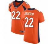 Men's Denver Broncos #22 Kareem Jackson Orange Team Color Vapor Untouchable Elite Player Football Jersey