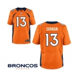 Men's Nike Denver Broncos #13 Trevor Siemian Elite Orange Team Color NFL Jersey