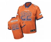 Men's Nike Denver Broncos #22 C.J. Anderson Elite Orange Drift Fashion NFL Jersey