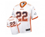 Men's Nike Denver Broncos #22 C.J. Anderson Elite White Drift Fashion NFL Jersey