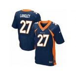 Men's Nike Denver Broncos #27 Brendan Langley Elite Navy Blue Alternate NFL Jersey