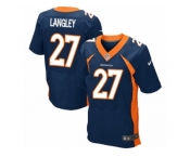 Men's Nike Denver Broncos #27 Brendan Langley Elite Navy Blue Alternate NFL Jersey