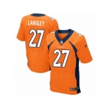 Men's Nike Denver Broncos #27 Brendan Langley Elite Orange Team Color NFL Jersey