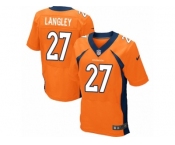 Men's Nike Denver Broncos #27 Brendan Langley Elite Orange Team Color NFL Jersey