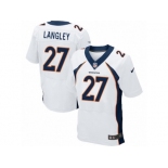 Men's Nike Denver Broncos #27 Brendan Langley Elite White NFL Jersey