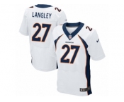 Men's Nike Denver Broncos #27 Brendan Langley Elite White NFL Jersey