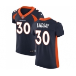 Men's Nike Denver Broncos #30 Phillip Lindsay Navy Blue Alternate Vapor Untouchable Elite Player NFL Jersey