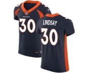 Men's Nike Denver Broncos #30 Phillip Lindsay Navy Blue Alternate Vapor Untouchable Elite Player NFL Jersey