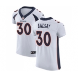 Men's Nike Denver Broncos #30 Phillip Lindsay White Vapor Untouchable Elite Player NFL Jersey