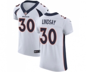 Men's Nike Denver Broncos #30 Phillip Lindsay White Vapor Untouchable Elite Player NFL Jersey