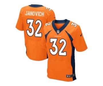 Men's Nike Denver Broncos #32 Andy Janovich Elite Orange Team Color NFL Jersey