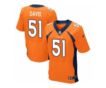 Men's Nike Denver Broncos #51 Todd Davis Elite Orange Team Color NFL Jersey