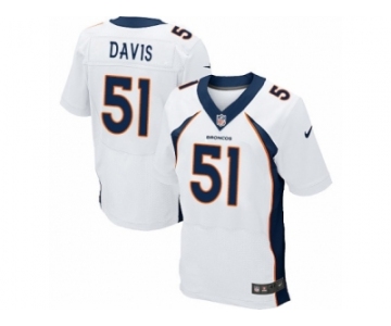 Men's Nike Denver Broncos #51 Todd Davis Elite White NFL Jersey