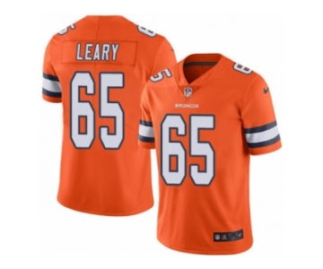 Men's Nike Denver Broncos #65 Ronald Leary Elite Orange Rush NFL Jersey