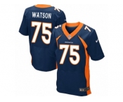 Men's Nike Denver Broncos #75 Menelik Watson Elite Navy Blue Alternate NFL Jersey