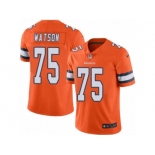 Men's Nike Denver Broncos #75 Menelik Watson Elite Orange Rush NFL Jersey