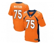 Men's Nike Denver Broncos #75 Menelik Watson Elite Orange Team Color NFL Jersey