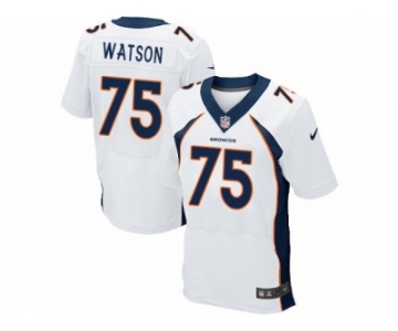 Men's Nike Denver Broncos #75 Menelik Watson Elite White NFL Jersey