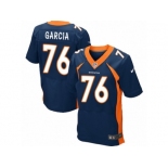 Men's Nike Denver Broncos #76 Max Garcia Elite Navy Blue Alternate NFL Jersey