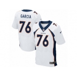 Men's Nike Denver Broncos #76 Max Garcia Elite White NFL Jersey