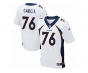 Men's Nike Denver Broncos #76 Max Garcia Elite White NFL Jersey