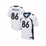 Men's Nike Denver Broncos #86 John Phillips Elite White NFL Jersey