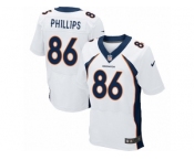 Men's Nike Denver Broncos #86 John Phillips Elite White NFL Jersey