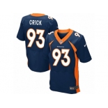 Men's Nike Denver Broncos #93 Jared Crick Elite Navy Blue Alternate NFL Jersey