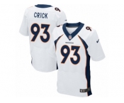 Men's Nike Denver Broncos #93 Jared Crick Elite White NFL Jersey