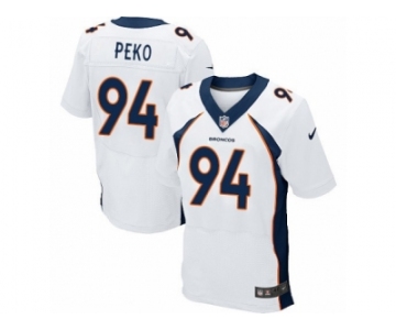 Men's Nike Denver Broncos #94 Domata Peko Elite White NFL Jersey