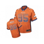 Men's Nike Denver Broncos #95 Derek Wolfe Elite Orange Drift Fashion NFL Jersey