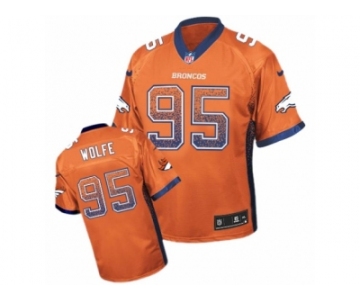 Men's Nike Denver Broncos #95 Derek Wolfe Elite Orange Drift Fashion NFL Jersey