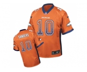 Nike Denver Broncos #10 Emmanuel Sanders Orange Team Color Men's Stitched NFL Elite Drift Fashion Jersey