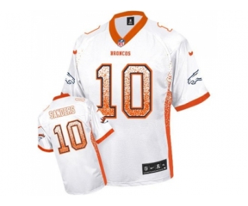 Nike Denver Broncos #10 Emmanuel Sanders White Men's Stitched NFL Elite Drift Fashion Jersey