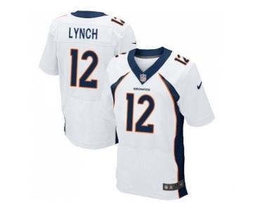 Nike Denver Broncos #12 Paxton Lynch White Men's Stitched NFL New Elite Jersey[Lynch]