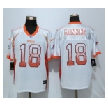 Nike Denver Broncos #18 Peyton Manning White Men's Stitched NFL Elite Drift Fashion Jersey