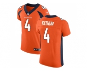 Nike Denver Broncos #4 Case Keenum Orange Team Color Men Stitched NFL Vapor Untouchable Elite Jersey