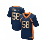 Nike Denver Broncos #58 Von Miller Navy Blue Alternate Men's Stitched NFL New Elite Gold Jersey