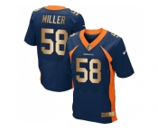 Nike Denver Broncos #58 Von Miller Navy Blue Alternate Men's Stitched NFL New Elite Gold Jersey