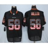 Nike Denver Broncos #58 Von Miller USA Flag Fashion Black Jerseys[Elite]