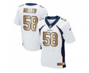 Nike Denver Broncos #58 Von Miller White Men's Stitched NFL New Elite Gold Jersey