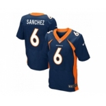 Nike Denver Broncos #6 Mark Sanchez Navy Blue Alternate Men's Stitched NFL New Elite Jersey